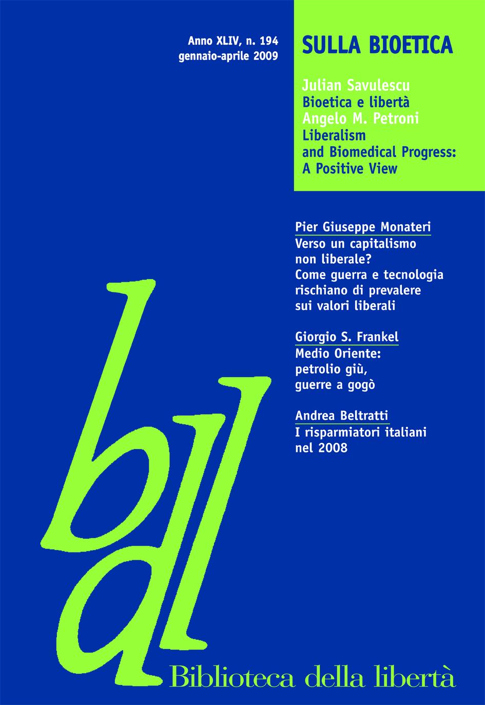 Categoria/Category Anno XLIV, n. 194, gennaio-aprile 2009