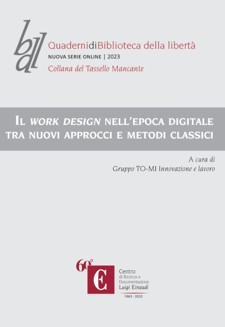 Copertina di Il work design nell’epoca digitale tra nuovi approcci e metodi classici