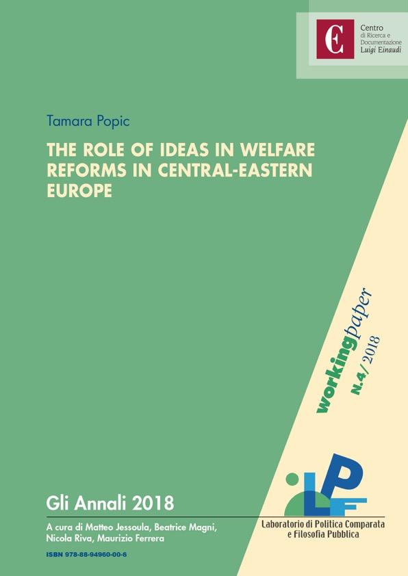 Copertina di The Role of Ideas In Welfare Reforms in Central-Eastern Europe