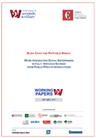 Copertina di Work Integration Social Enterprises in Italy: Virtuous Savings from Public-Private Interactions