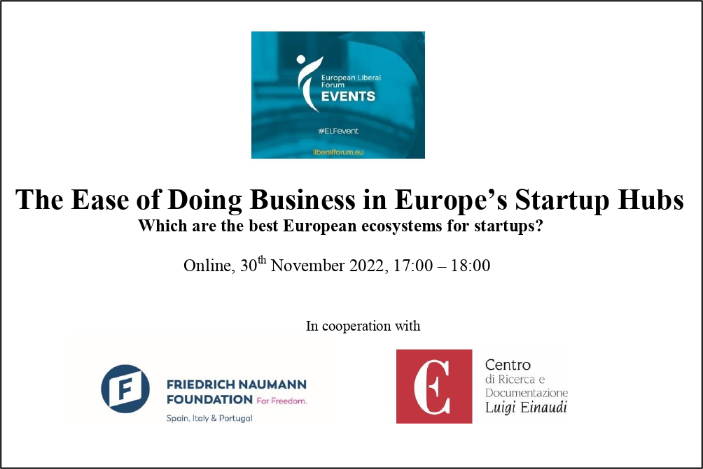 The Ease of Doing Business in Europe’s Startup Hubs / Slides