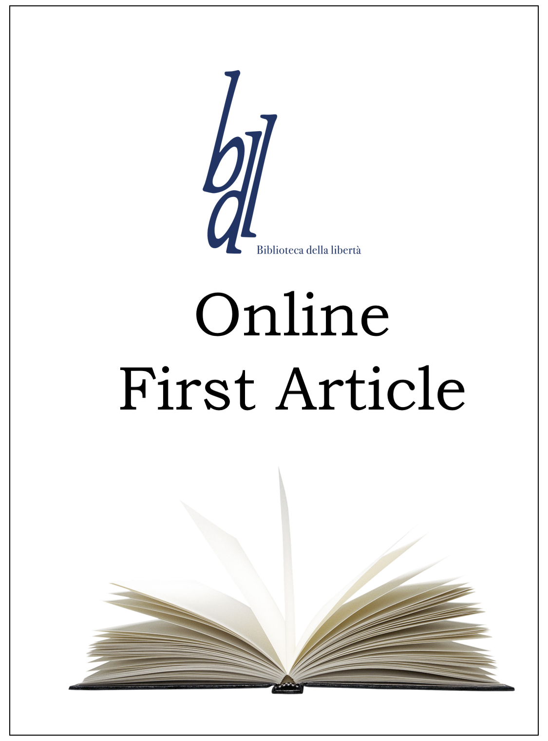 Bdl online first: quattro articoli in anteprima