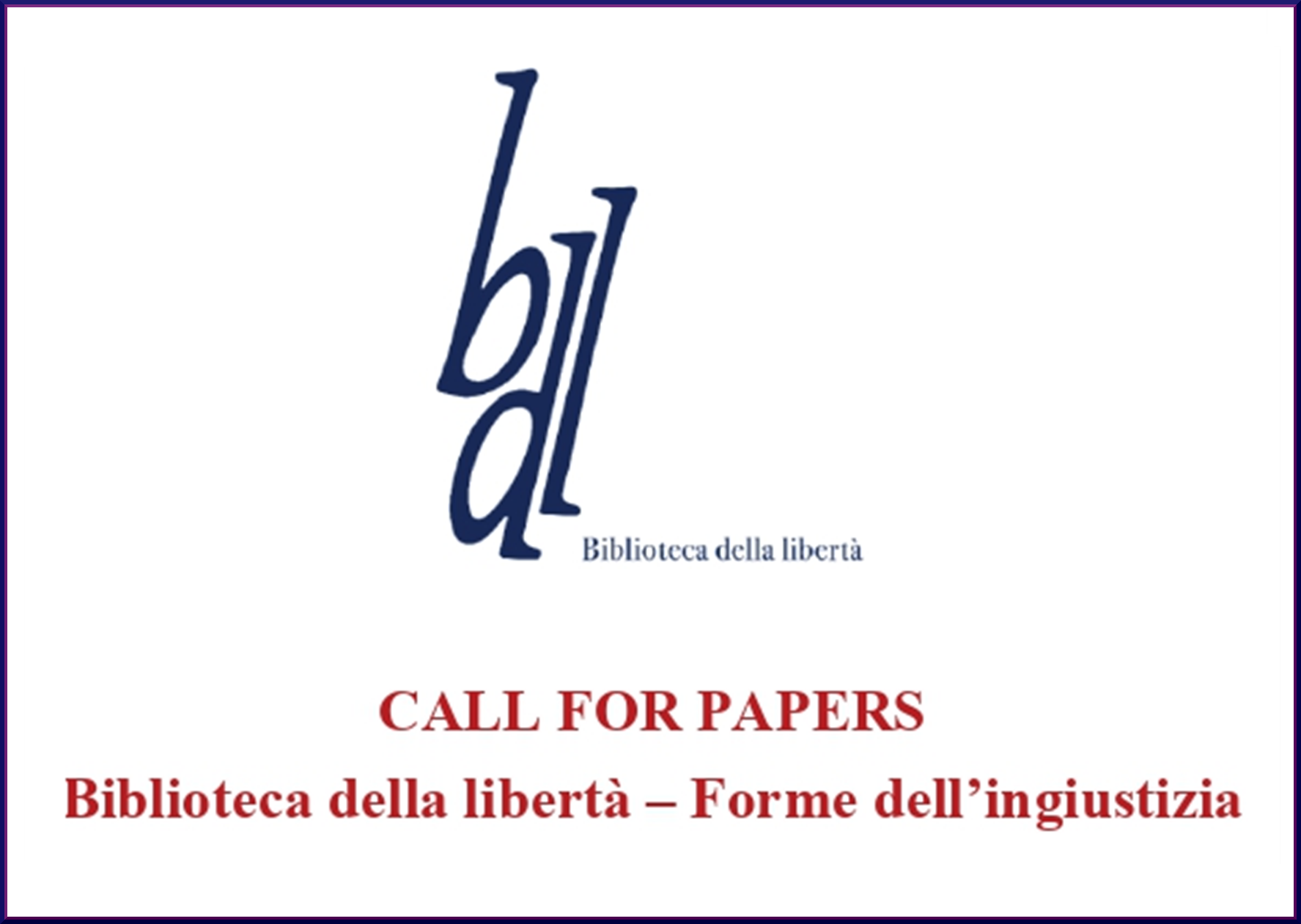Call for papers / Forme dell’ingiustizia