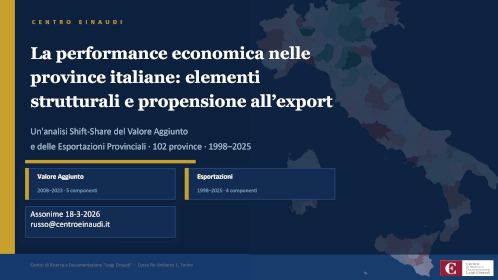 Italia che cresce, Italia che esporta