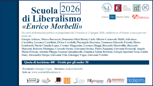 Scuola di Liberalismo “Enrico Morbelli” 2026