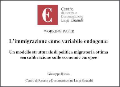 L’immigrazione come variabile endogena: Un modello strutturale di politica migratoria ottima